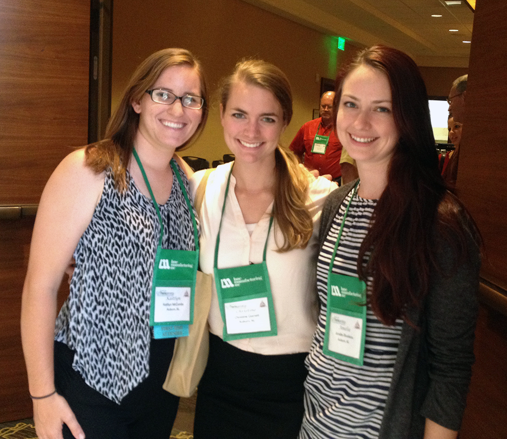 Kaitlyn McCombs, Christine Garrett and Amelie Rivaleau