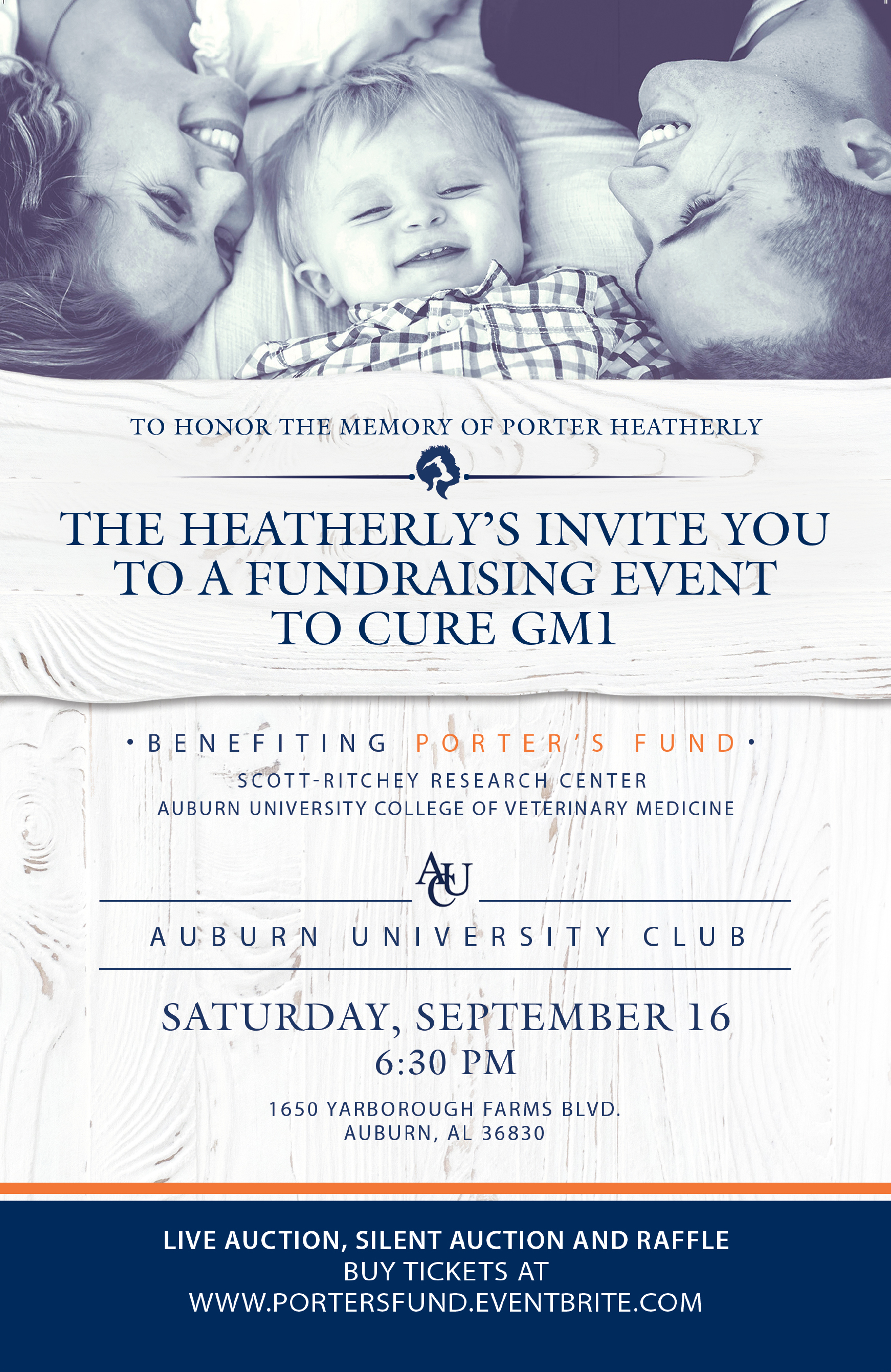 invitation to Porter's Fund benefit