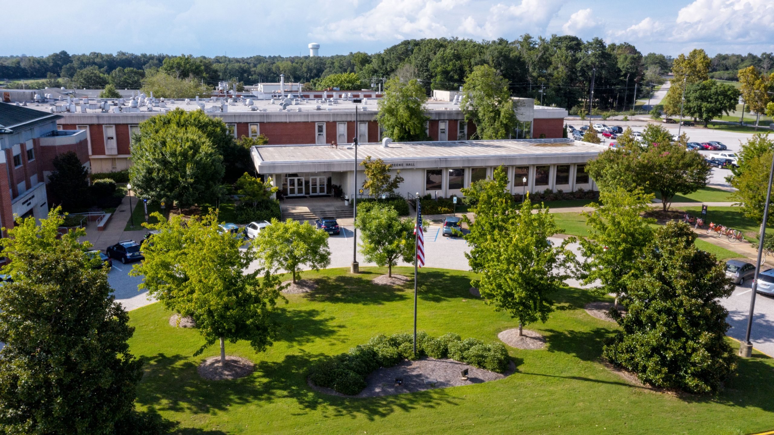 Aerial view of Greene Hall