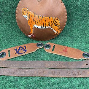 Auburn vs Alabama Iron Bowl Lure front with jess