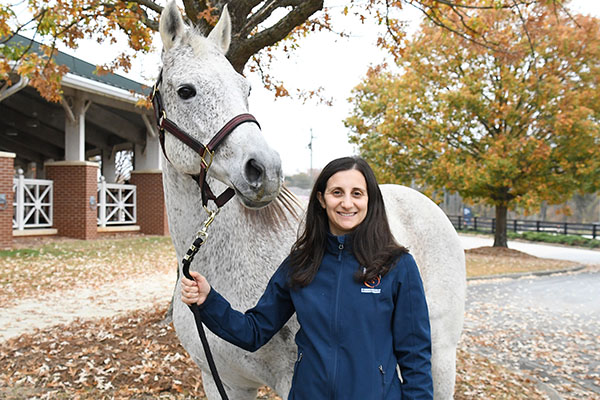 Dr. Serena Ceriotti with a horse