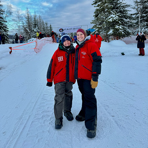 Race veterinarians Dr. Mary Beth Hannon and Dr. Emily Campbell-Henry 